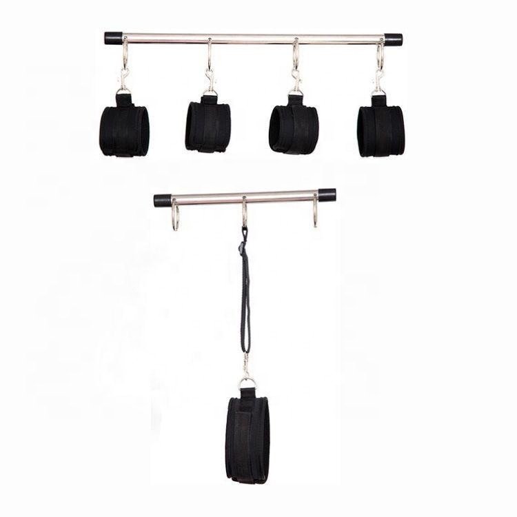 High Quality 2 Sets Stain Steel Fetish Spreader Bar With Steel Pipe for Handcuffs Ankle Cuffs