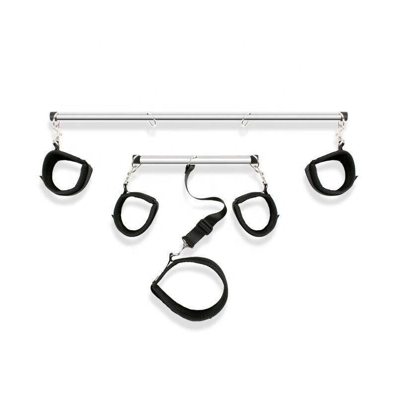 High Quality 2 Sets Stain Steel Fetish Spreader Bar With Steel Pipe for Handcuffs Ankle Cuffs