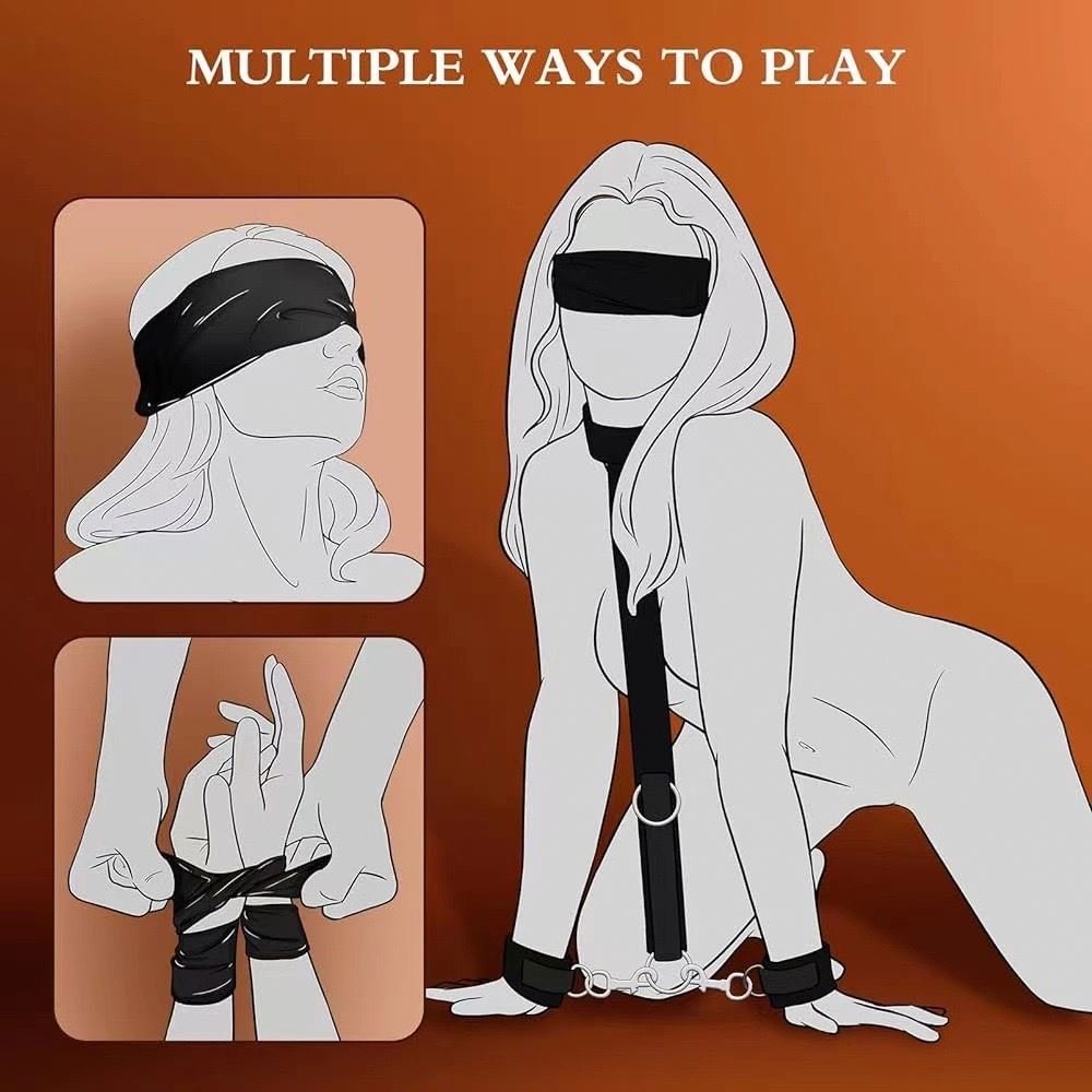 Bondage Set Hand cuffs Collars For Adult Pleasure