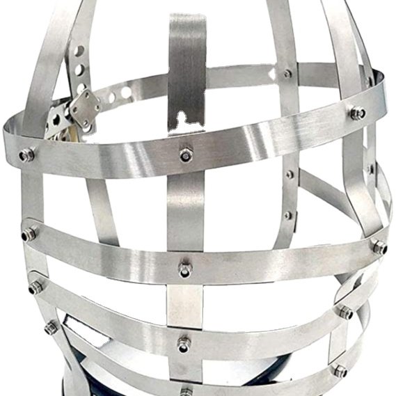 Steel bdsm Hood Helmet Slave Collar