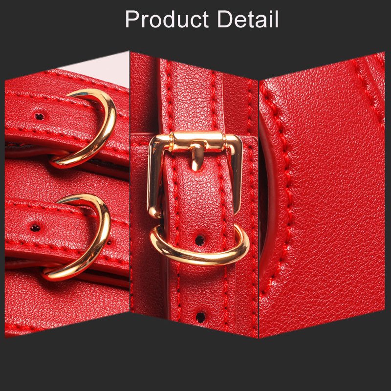 Bondage Gear PU Leather BDSM Set Bondage Kit HandCuffs BDSM Bondage Restraints Sex toys for women juguetes sexuales