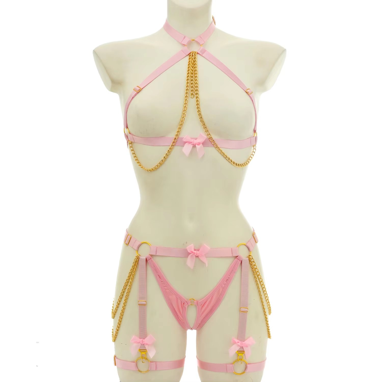 2024 BDSM Body Harness Leather Bondage SM with Leather Handcuffs Harness Lingerie Kit Adult Sexy Lingerie for Women