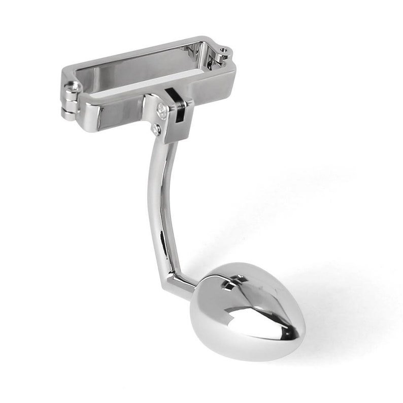 steel bdsm anal plug with ball hook