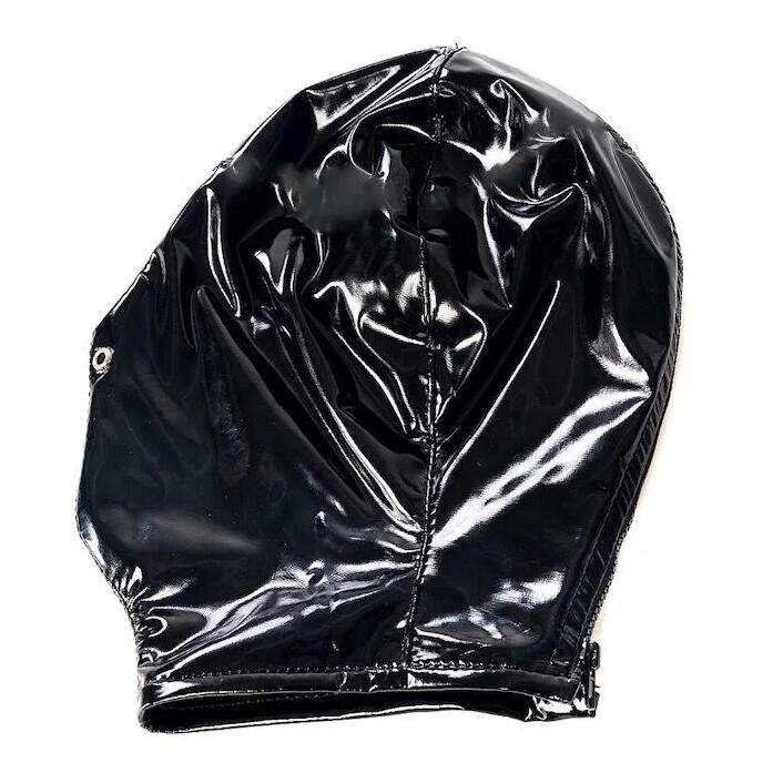 Bondage Gear Pearlite Layer Bdsm Hood With Zipper Erotic Products Fetish Slave Headgear Sex Toys Game Costumes Cosplay SM Ma sk%