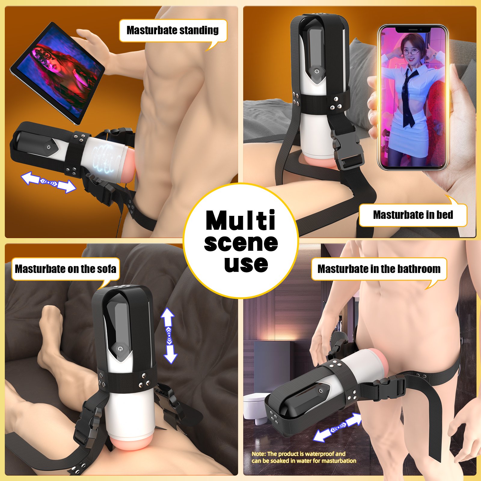 Electric aircraft cup, fully automatic retractable masturbator for men, wearable, adult sex toy and entertainment products