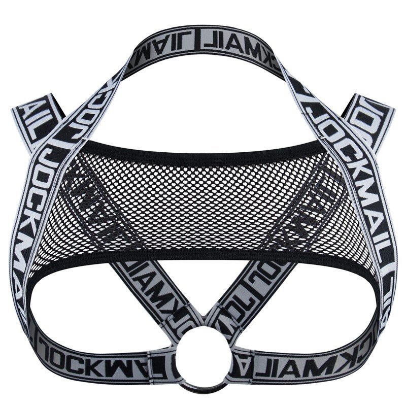 JOCKMAIL Fetish Gay BDSM Leather Chest Harness Men Adjustable Sexual Body Bondage Cage Harness Belts Rave Clothing for Adult Sex