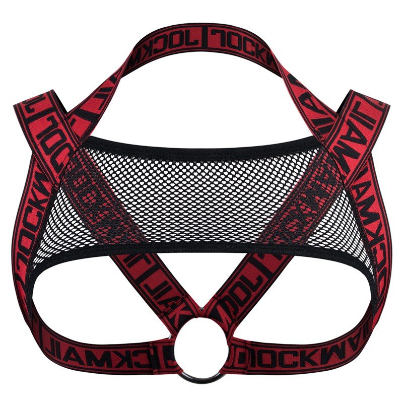 JOCKMAIL Fetish Gay BDSM Leather Chest Harness Men Adjustable Sexual Body Bondage Cage Harness Belts Rave Clothing for Adult Sex