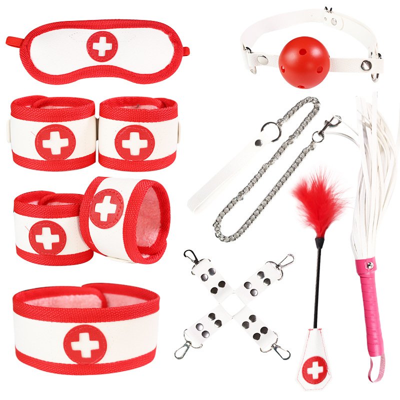 Hot Sale Sex Sm Bondage Set Leather Restraint Kit Adult Sex Toys 12pcs 1set Bondage Gear For Couples Bdsm