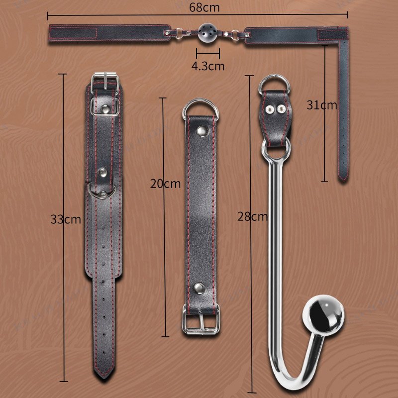 Factory supply sex bondage set, anal hook bondage kit, restraint wire, sex game female masturbator set