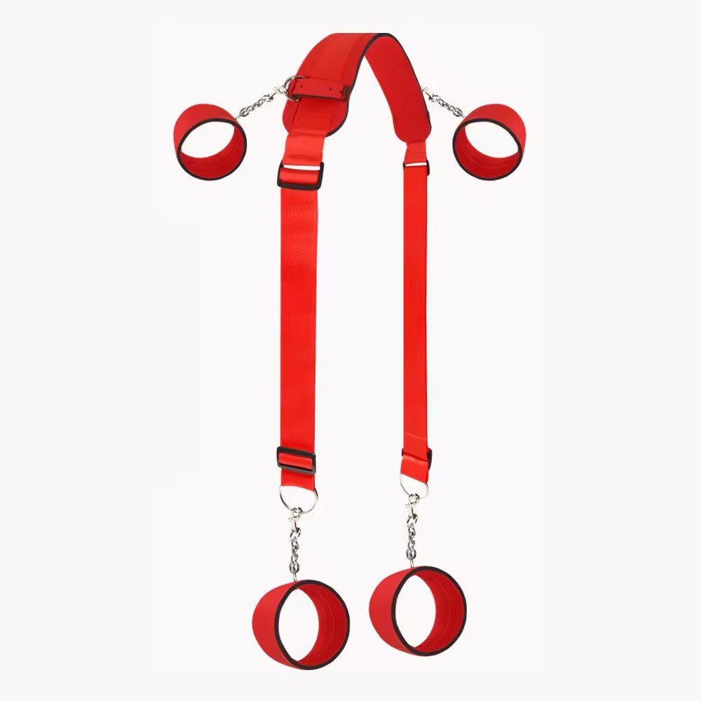 Spot goods Bondage Kits Black Pink Handcuff with Footcuff Bondage Gear Sex Toy For Women juguetes sexuales