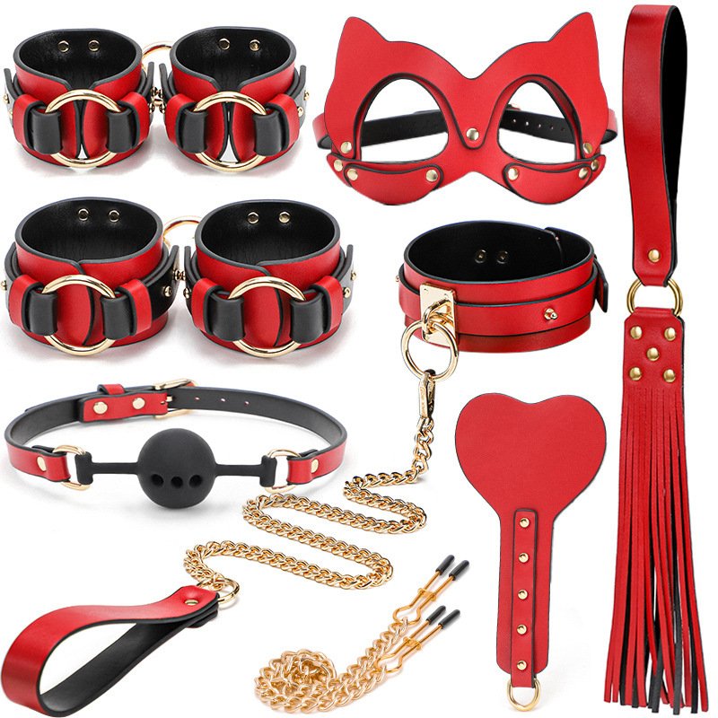 sex toy packaging with BDSM Bondage suit restraint gear 8pcs sex toys couple exotic adult sex toys for women