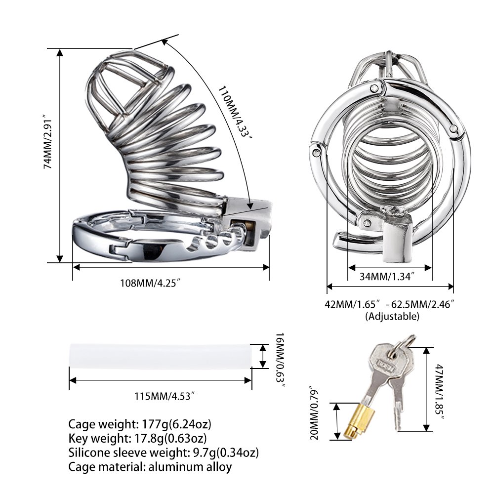 Adjustable Adult Male Chastity Lock Cage Serpentine Shaped Sex Toys BDSM Gear BDSM SM Bondage Gear for Men