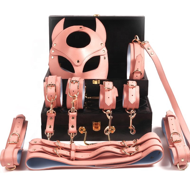 7pcs Leather Alternative Flirting Adult Bondage Sex Toys BDSM Bondage Set Erotic Bondage Gear