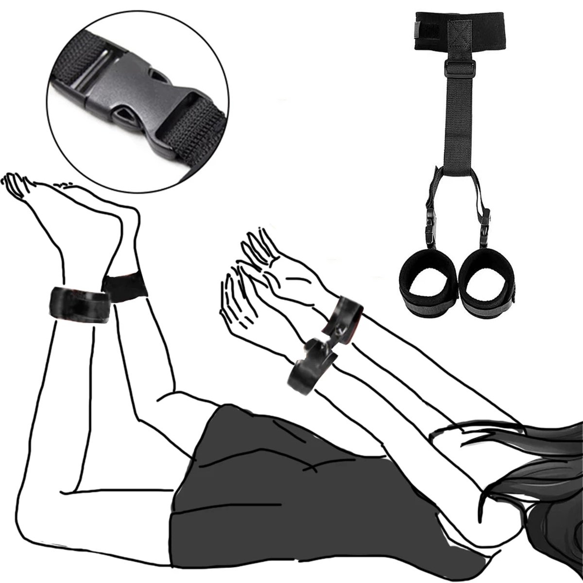 Hot sale SM sex collar neck handcuff with hands back handcuffs binding couples sex training alternative sex Bondage Kit