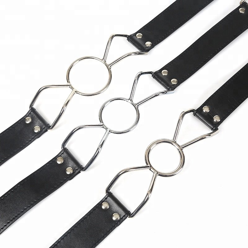 Yiwu factory ECO-friendly material china leather sex game gear bondage soft sex toy inflatable adult sex mouth ring gag for fema