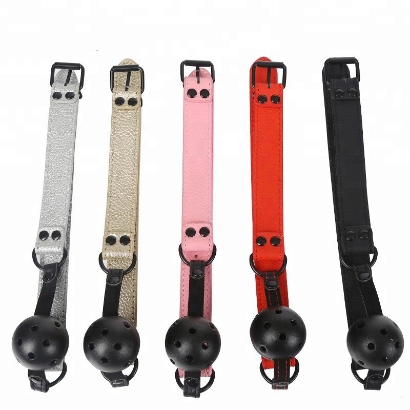 Yiwu factory ECO-friendly material china leather sex game gear bondage soft sex toy inflatable adult sex mouth ring gag for fema
