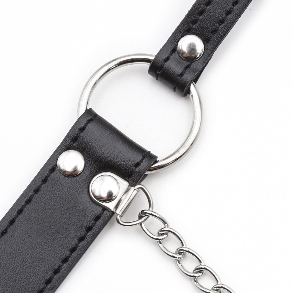 Women lingerie Sexy Bondage Harness Tools PU Leather Mouth Soft Ball Breast Clip Bondage Gear
