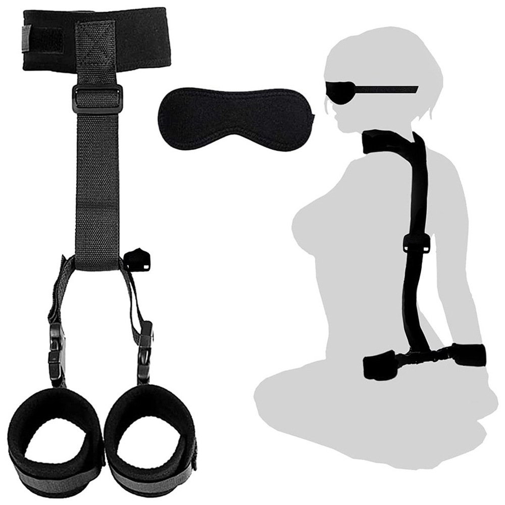 Women Bdsm Leather Genuine Bondage Set For Couples Leather Harness Custom Bondage Kit For Black Bondage Gear