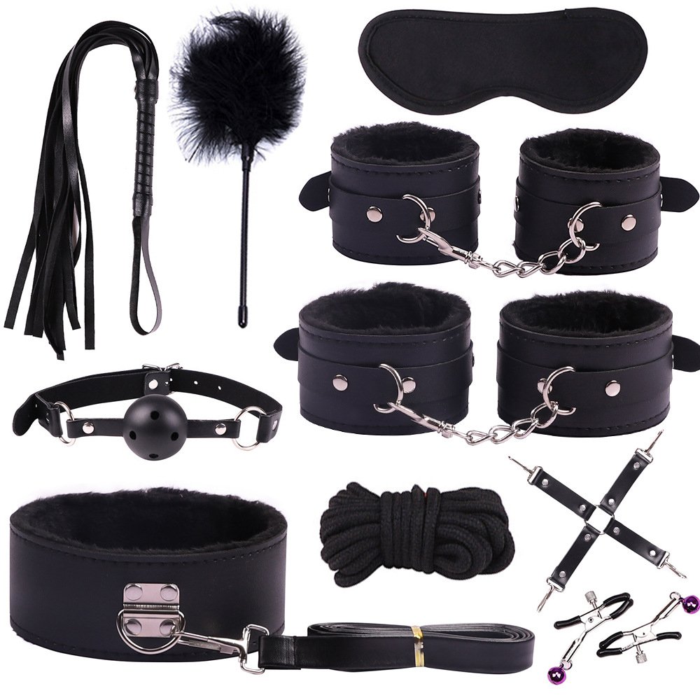 10 Pcs Bondage Gear Adult Sex Toys SM Restraints Slave Fetish Toys Kit Game Handcuffs For bdsm set Women Sexual adult product