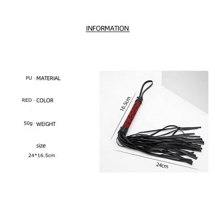 OEM Customized Logo Bondage Restraint Bdsm Bondage Slave Bondage Whip Bdsm Whip Sexy Flirting Handle Flogger