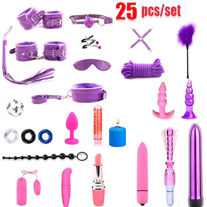 Factory Directly Selling Bdsm Restraints Kits Slave Game Gear Bondage Set Sm Anal Vibrator Accessories With Sex Toys For Couple