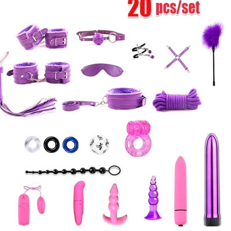 Factory Directly Selling Bdsm Restraints Kits Slave Game Gear Bondage Set Sm Anal Vibrator Accessories With Sex Toys For Couple