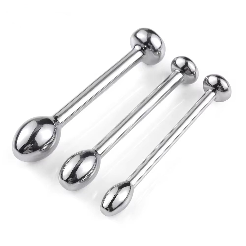 Men's BDSM Urethral Sounds Kit Oval Head Stainless Steel Penis Toys for Sex & Pain Bondage Gear