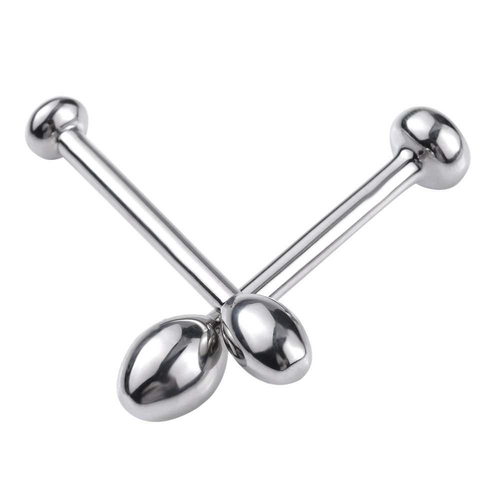 Men's BDSM Urethral Sounds Kit Oval Head Stainless Steel Penis Toys for Sex & Pain Bondage Gear