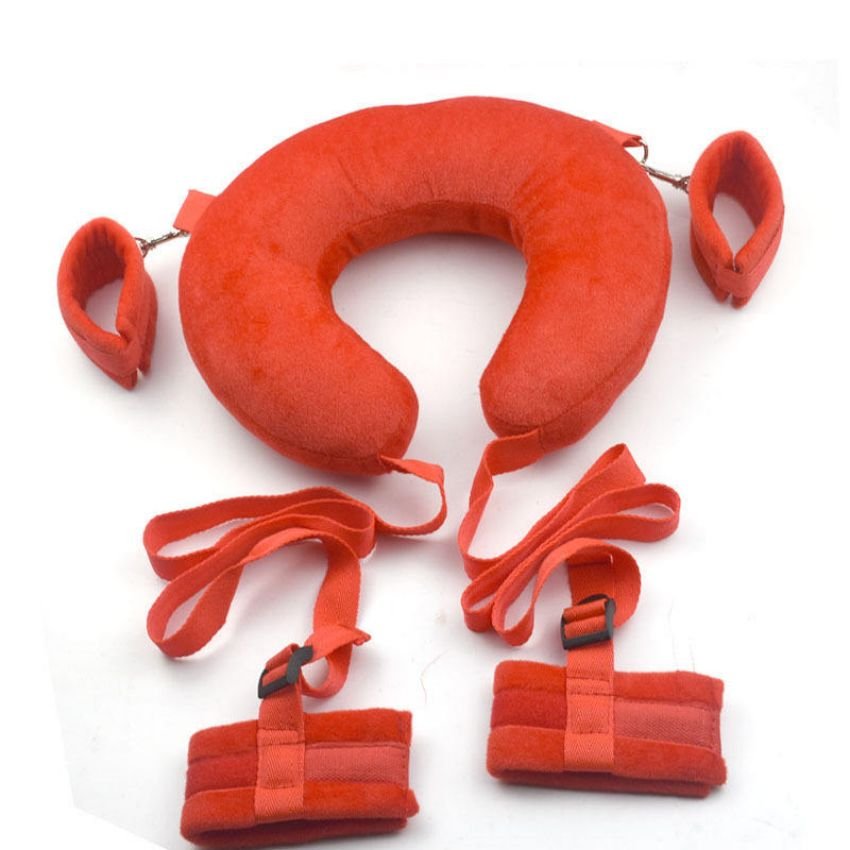 Bdsm Restraints Fetish Lit Bed Leather Bdsm Sex Toy Bondage Handcuffs With Collar Women Sex Toys