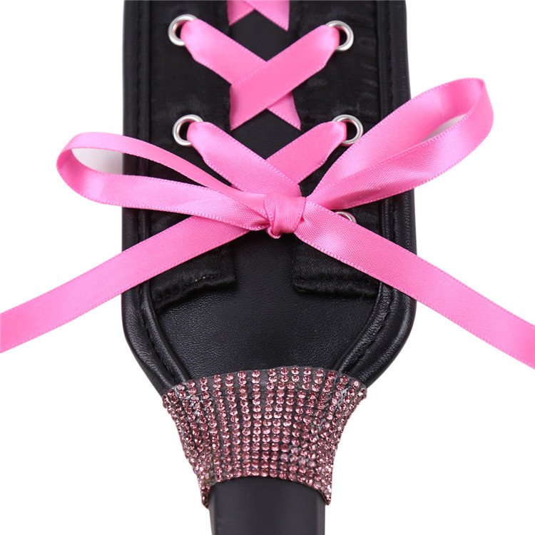 Flirting Ribbons Leather Patting Hand Slapping Vibrator Sex Toys Paddle Training Bondage Whip For Female Sex Toys For Women Man