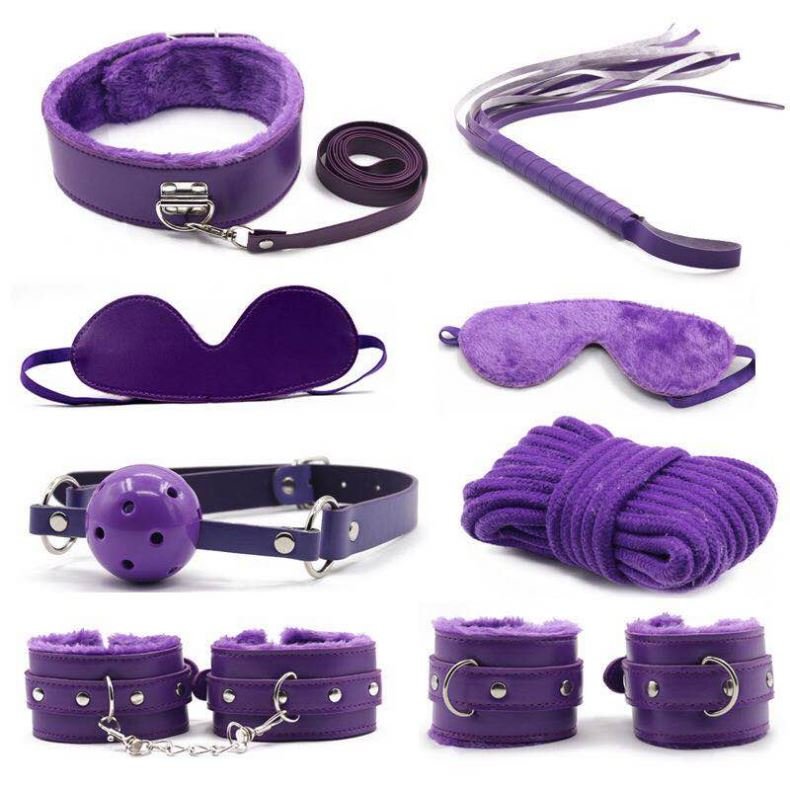 Alibaba Hot Sale 7-10 Pcs Bondage Gear Suit Leather Sex Toys Bondage Cosplay Costumes Adult Sex Products