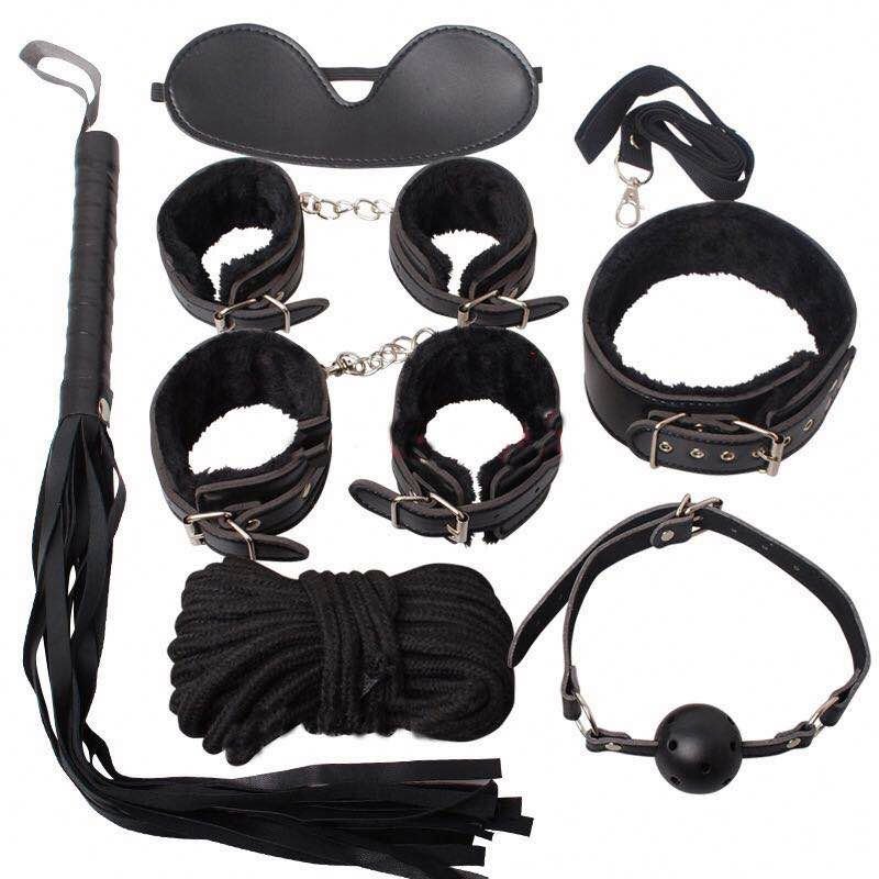Alibaba Hot Sale 7-10 Pcs Bondage Gear Suit Leather Sex Toys Bondage Cosplay Costumes Adult Sex Products