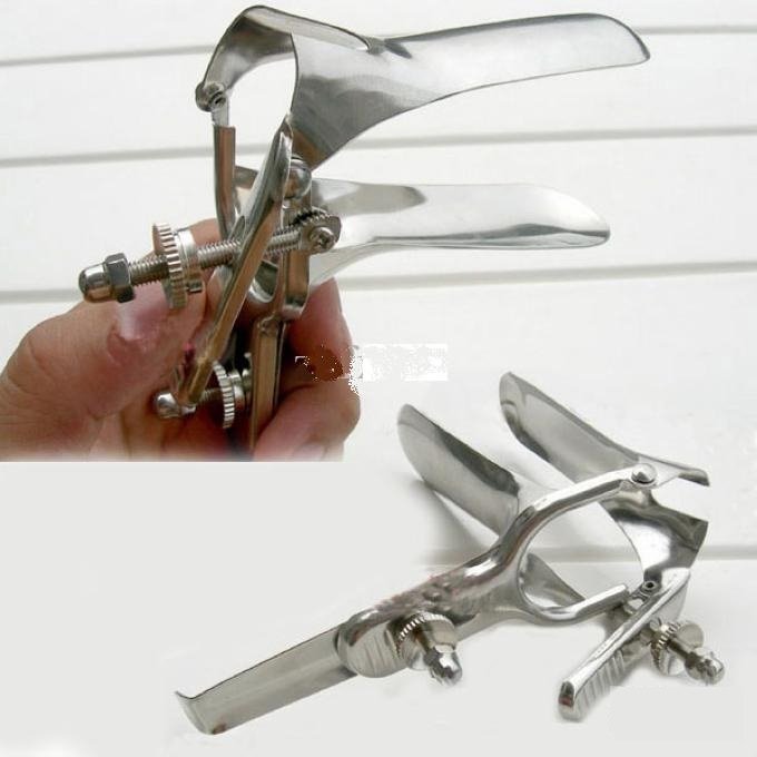 Stainless Steel Vaginal Speculum Scope Inspecting Enlargement Gear Dilator Genitals Medical Themed Toy Bondage Bdsm Sex Toy