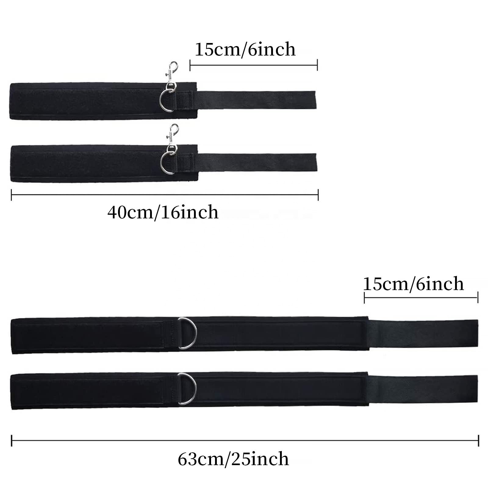 Netphi Sex Bondage Wrist Thigh Cuffs Sex Toys for Women with Adjustable Leg Straps Handcuffs for Couple Beginner SM Game Play