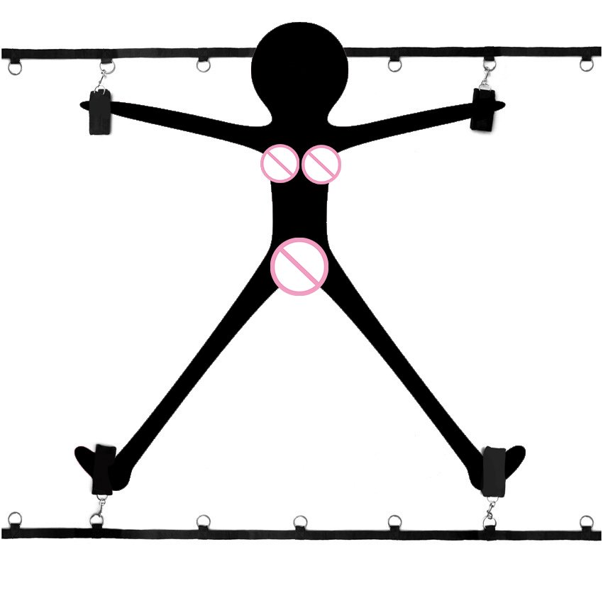 8pcs 1set High Quality Bed Bondage Sets Adult Fetish Products Couple Bondage Gear For Fun
