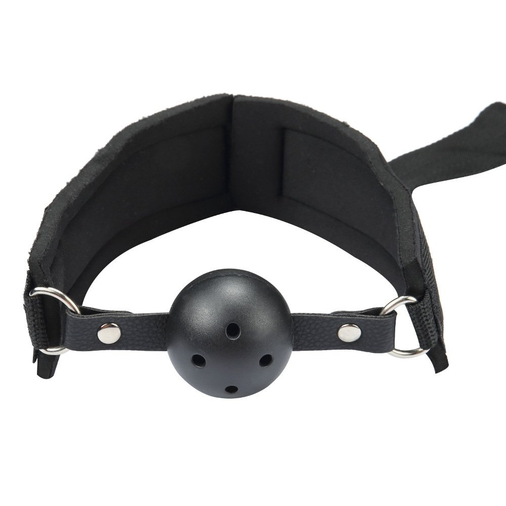 Bondage Gear Ribbon Material Bondage Kit Black Handcuffs with Mouth Ball Set Toys for Women juguetes sexuales
