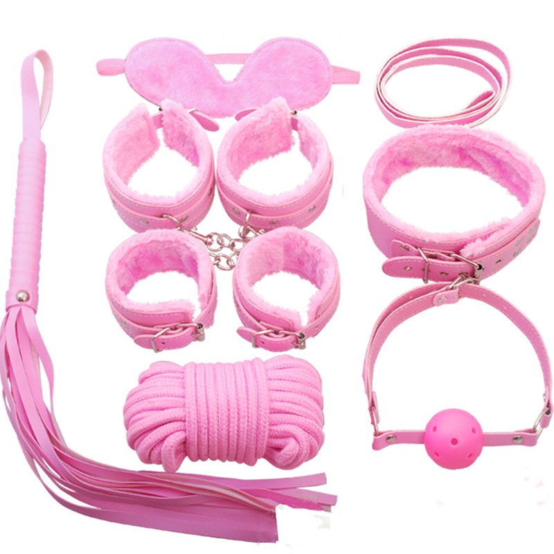 Wholesale Bdsm SM Adults Couple Kit PU Leather Restraint Fetish Sex Toys Includes Bondage Gear and Blindfold