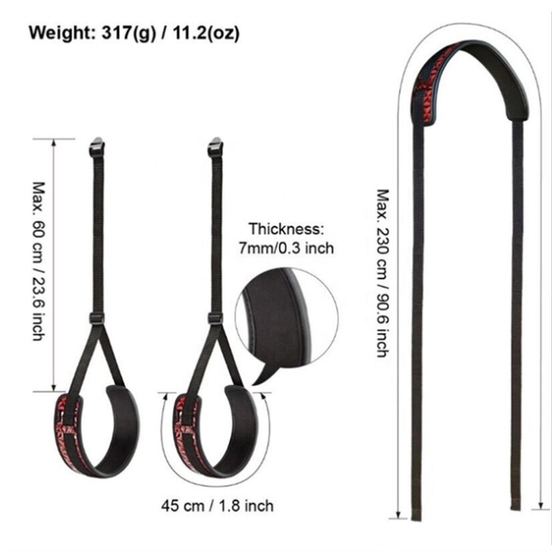 BDSM Sex Bondage Set with Handcuffs and Leg Straps Cuffs Adjustable Wrist Sex Bondage Legs Restraints Set Sex Toys