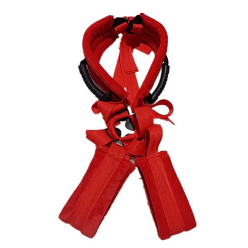 Sex Training Suit Collar Handcuffs Leg Cuffs Waistband Hauling Cable Leather BDSM Set Restraint Kits Sexy Bondage Gear