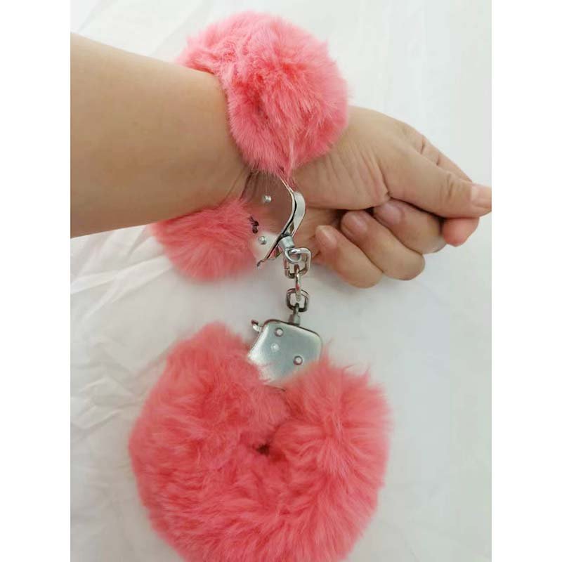 hot selling amazing BDSM bondage hands and feet handcuff with key saxy toys men furry metal handcuffs sex toy for bondage gear