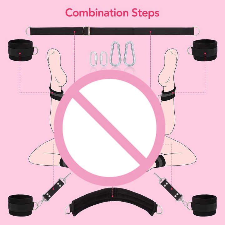 Bondage Kit With Cushion Flirting Whip Bondage Pillow Flirt Game For Couple Adjustable Strap Sex Kit Bondage Gear