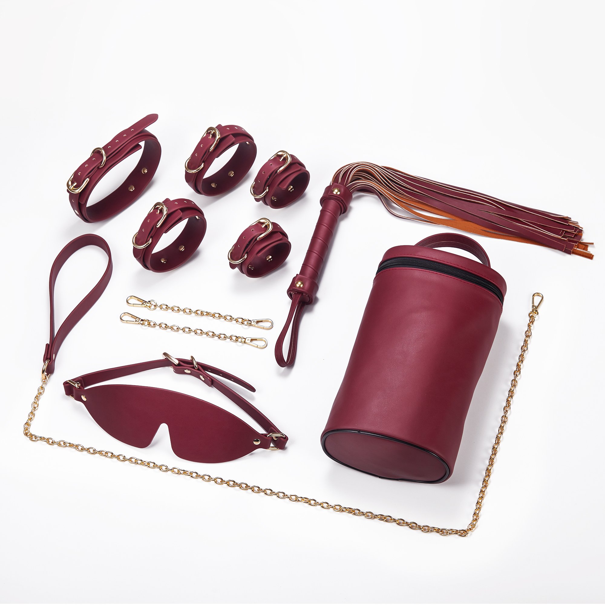 Japanese Leather Sex Exotic Whip Rope Bdsm Set Adult Handcuffs Kit Sex Toys Handcuffs Bondage Gear For Couples