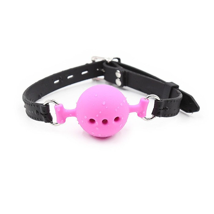 Hotselling SM Bondage Breathable Silicone Mouth Ball Gag with PU strap fetish costume restraint toys