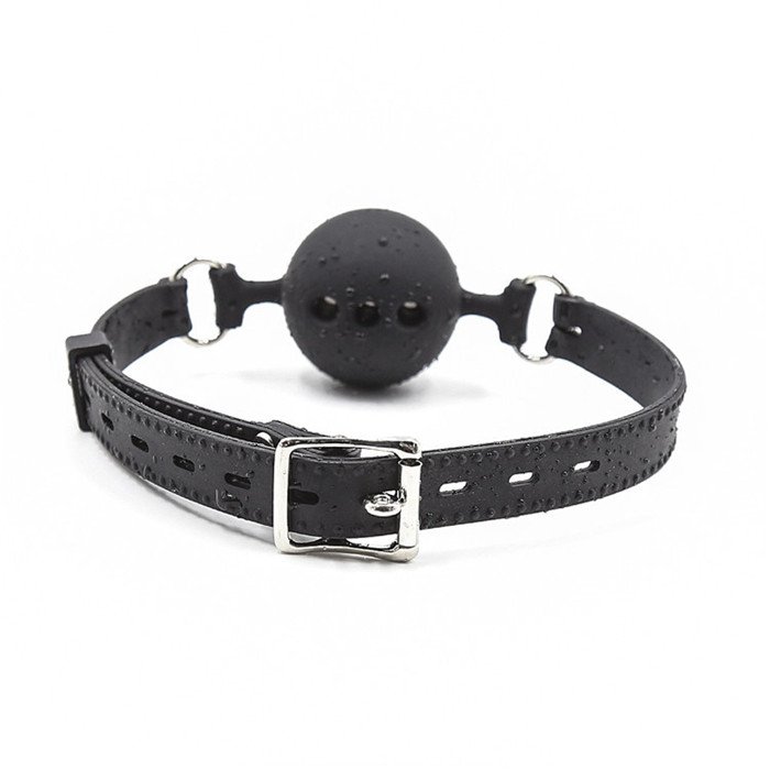 Hotselling SM Bondage Breathable Silicone Mouth Ball Gag with PU strap fetish costume restraint toys