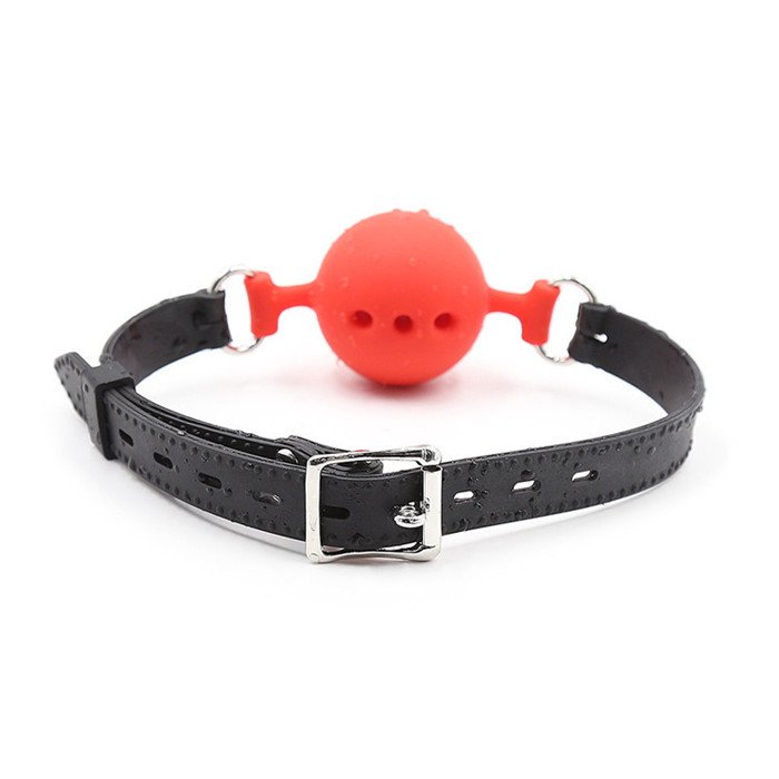 Hotselling SM Bondage Breathable Silicone Mouth Ball Gag with PU strap fetish costume restraint toys