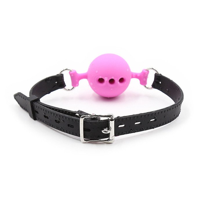 Hotselling SM Bondage Breathable Silicone Mouth Ball Gag with PU strap fetish costume restraint toys