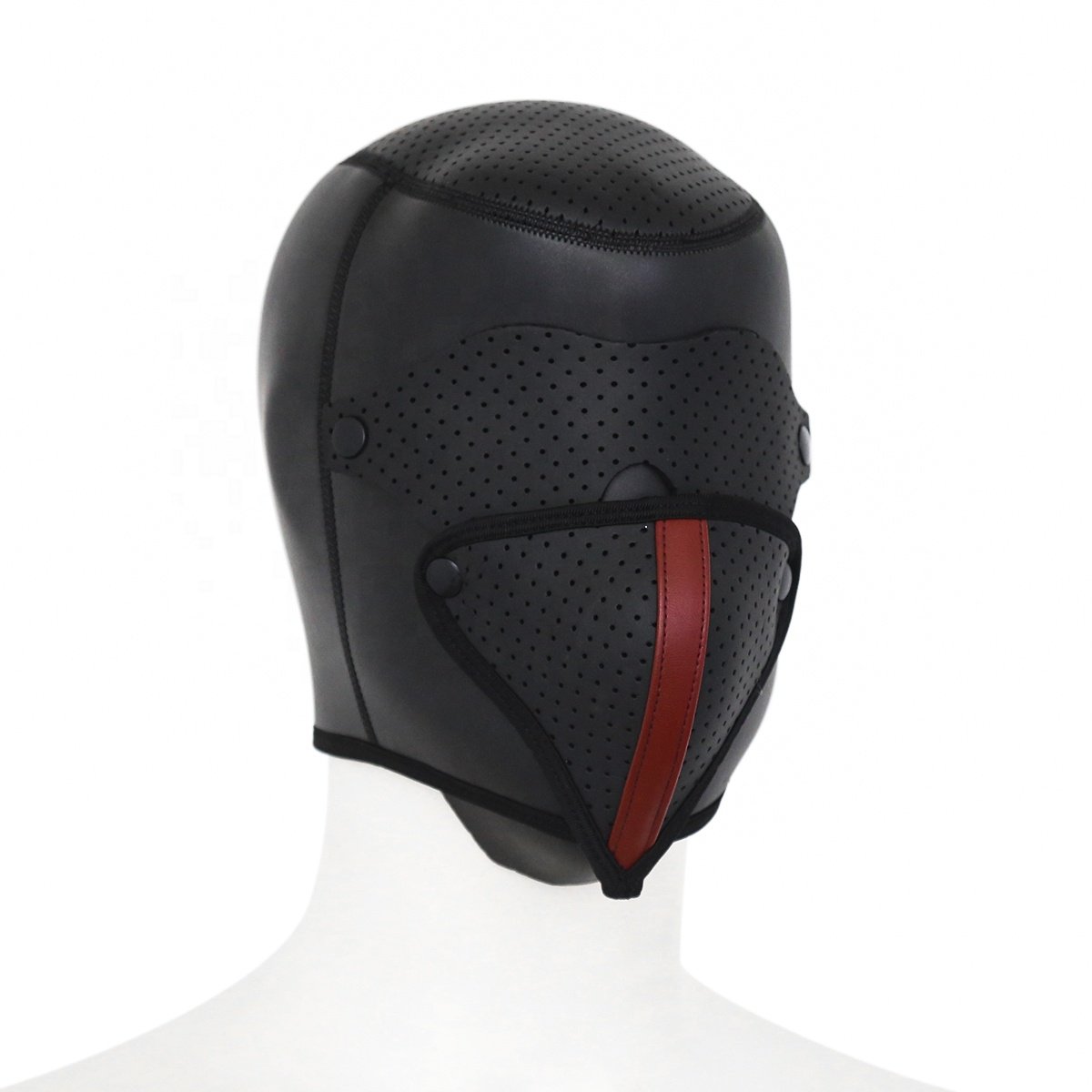 BDSM Bondage Sex Neoprene Hood With Detachable Muffle Eye Mask,Slave Head Gear Mask Hood For Couples Adult Games