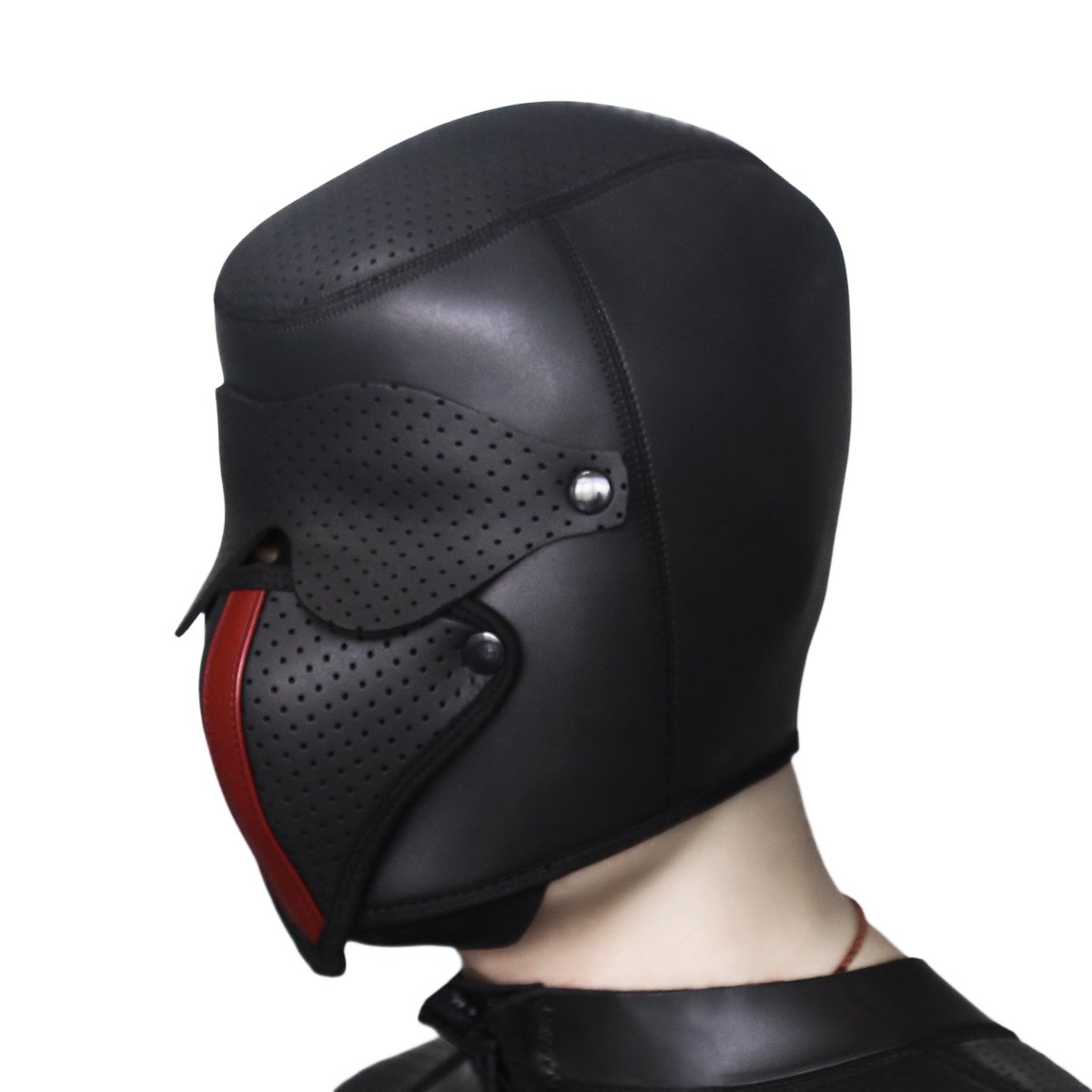 BDSM Bondage Sex Neoprene Hood With Detachable Muffle Eye Mask,Slave Head Gear Mask Hood For Couples Adult Games