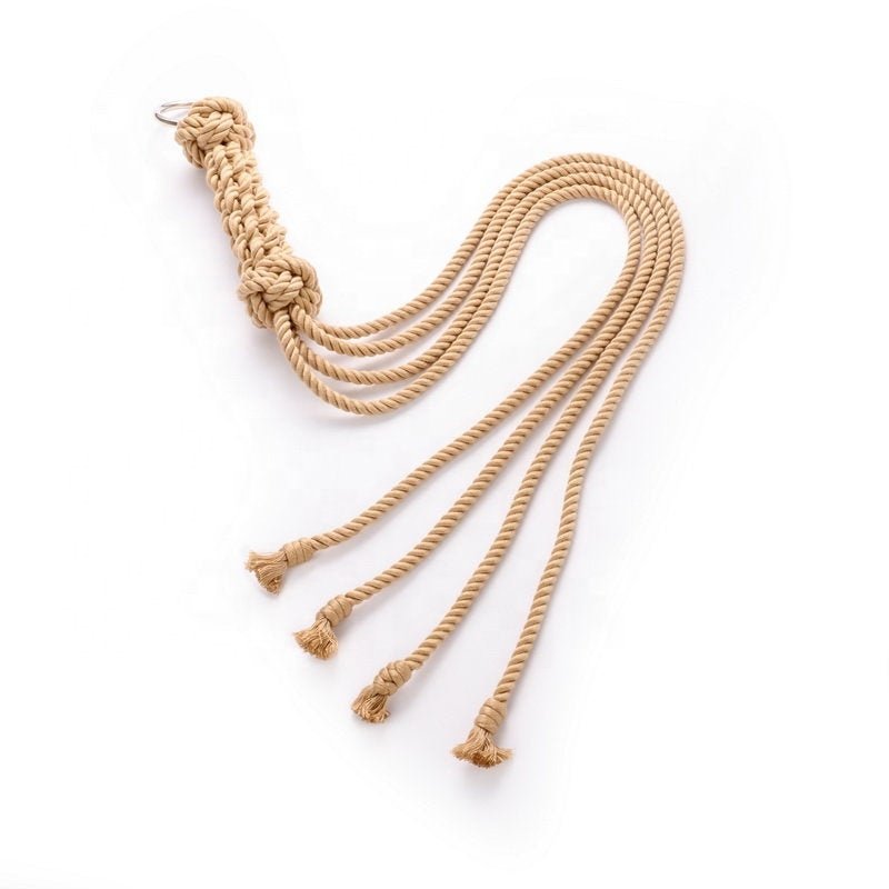 Natural Color Latest Design Kinky Japanese BDSM Hemp Cotton Rope Bondage Session Slave Spanking Whip Flogger