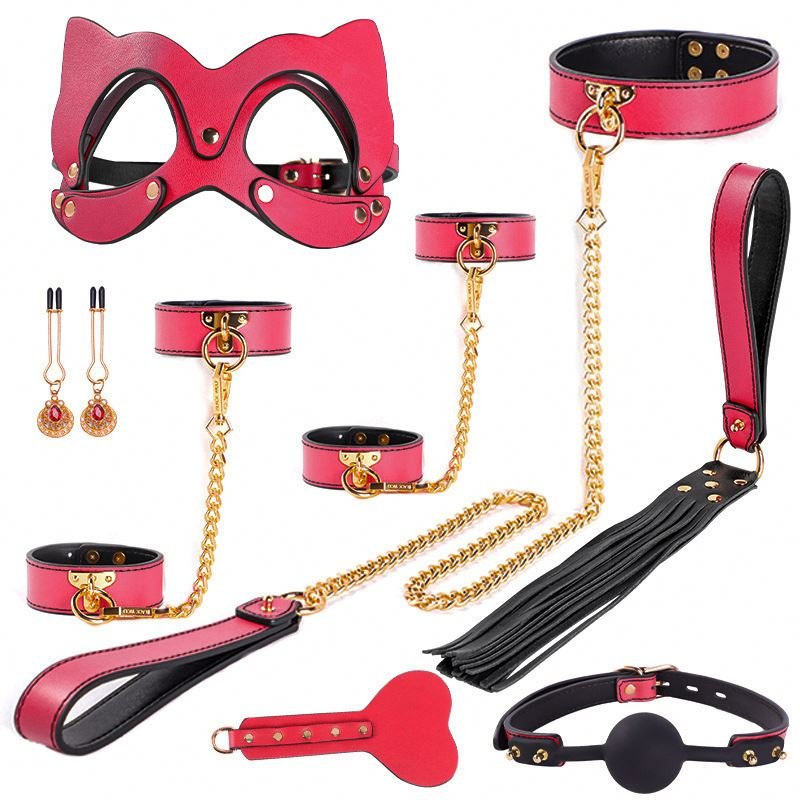 Bondage Kits Genuine Leather Restraint Set Fetish BDSM Gear Erotic Role Play Sex Toys For Couples SM Adult Cosplay Games